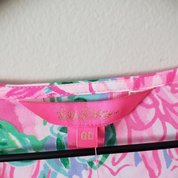 Lilly Pulitzer Cristiana Stretch Mini Dress Size 00 pink blossom try you - Picture 8 of 9
